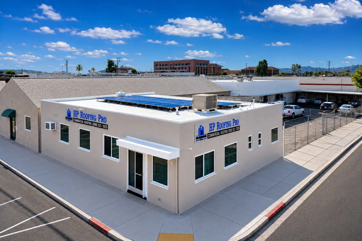 HP Roofing Pro commercial roofing headquarters in Alhambra, California
