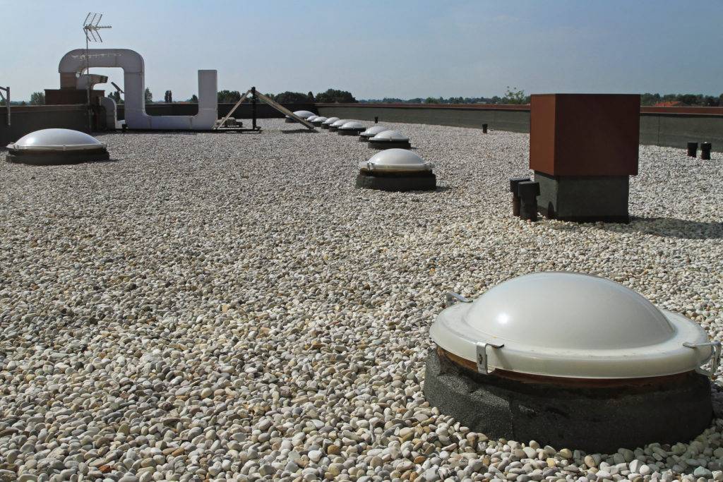 Gravel-surfaced built-up roof (BUR)